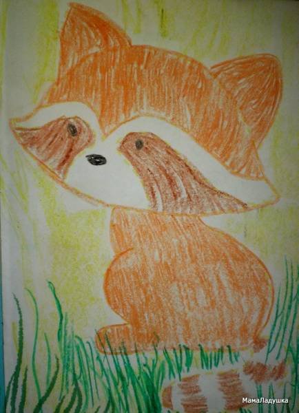 Лёгкие рисунки васковыми мелками