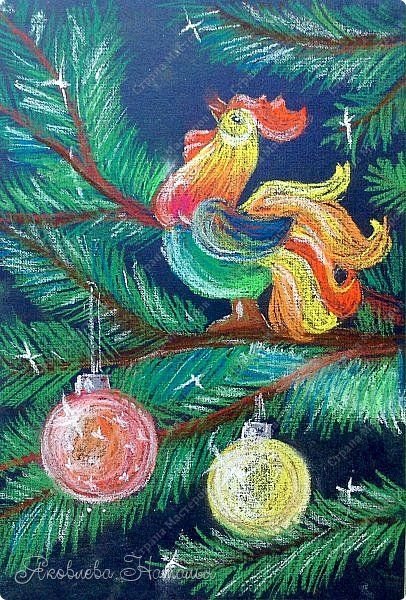 Новый год пастелью