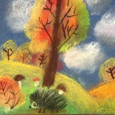 Осень мелками