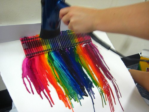 Роспись восковыми мелками