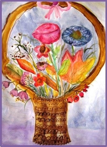 Рисунок на тему букет учителю