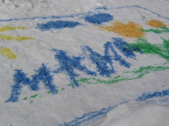 Краски на снегу