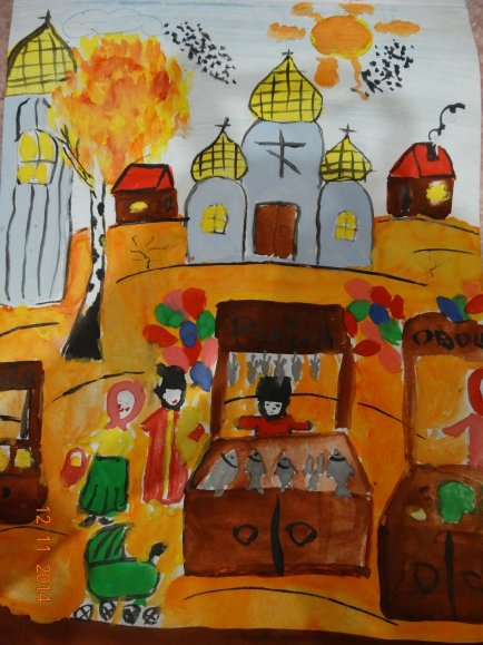 Ярмарка рисунок для детей