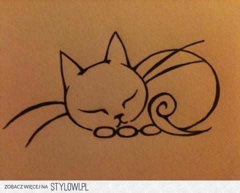 Тату хной котики лёгкие