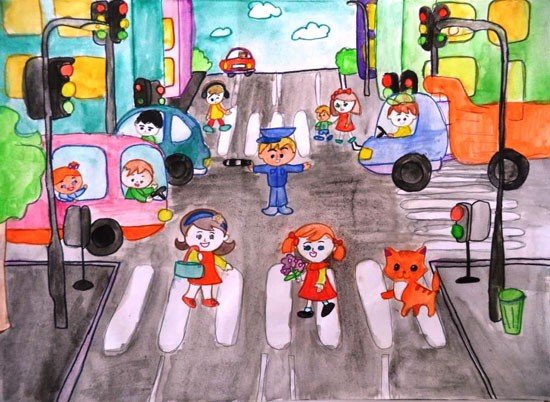 Рисунок на тему ПДД