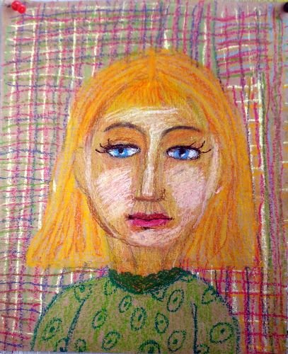 Портрет мамы пастелью