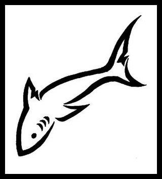 Рисунок из хны акула