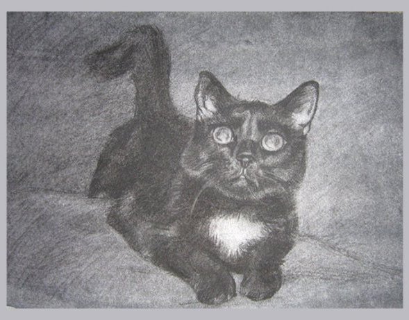 Рисование углем и мелками