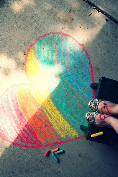 Рисунки мелками на асфальте легкие