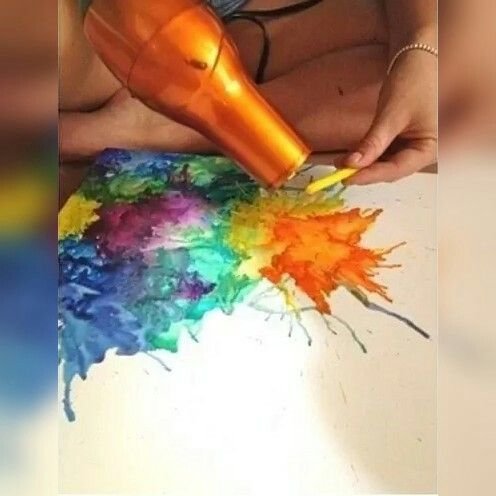 Картина с помощью фена