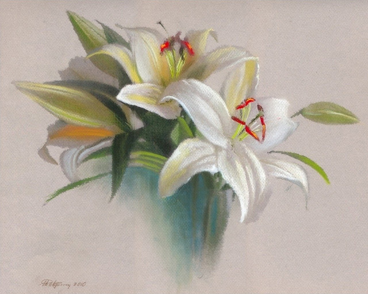 рисунок лилии фото
