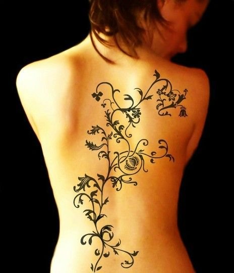 Тату мехенди на спине