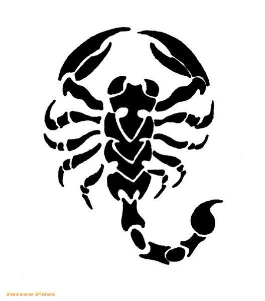 Трафареты для тату хной Скорпион