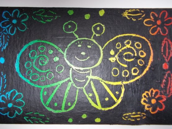 Техника граттаж мелками