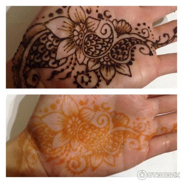 Рисунки белой хной на руке