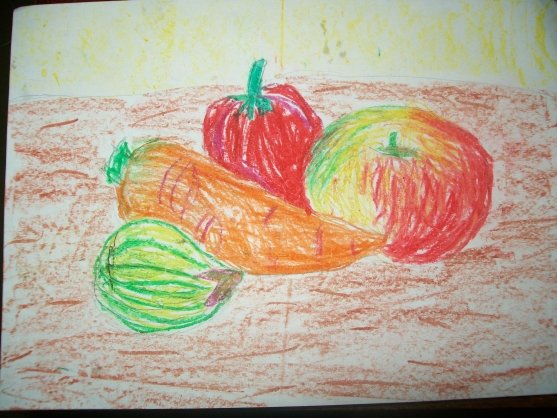 Натюрморт акварельными карандашами