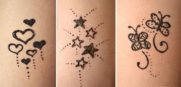 Лёгкие рисунки хной