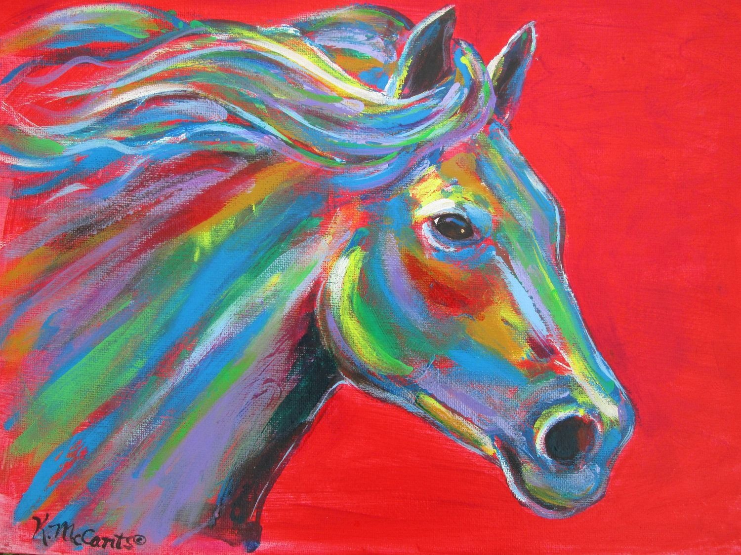 Краски единорог. Рисунки красками. Картина лошади. Лошадки разноцветные. Голова лошади живопись.