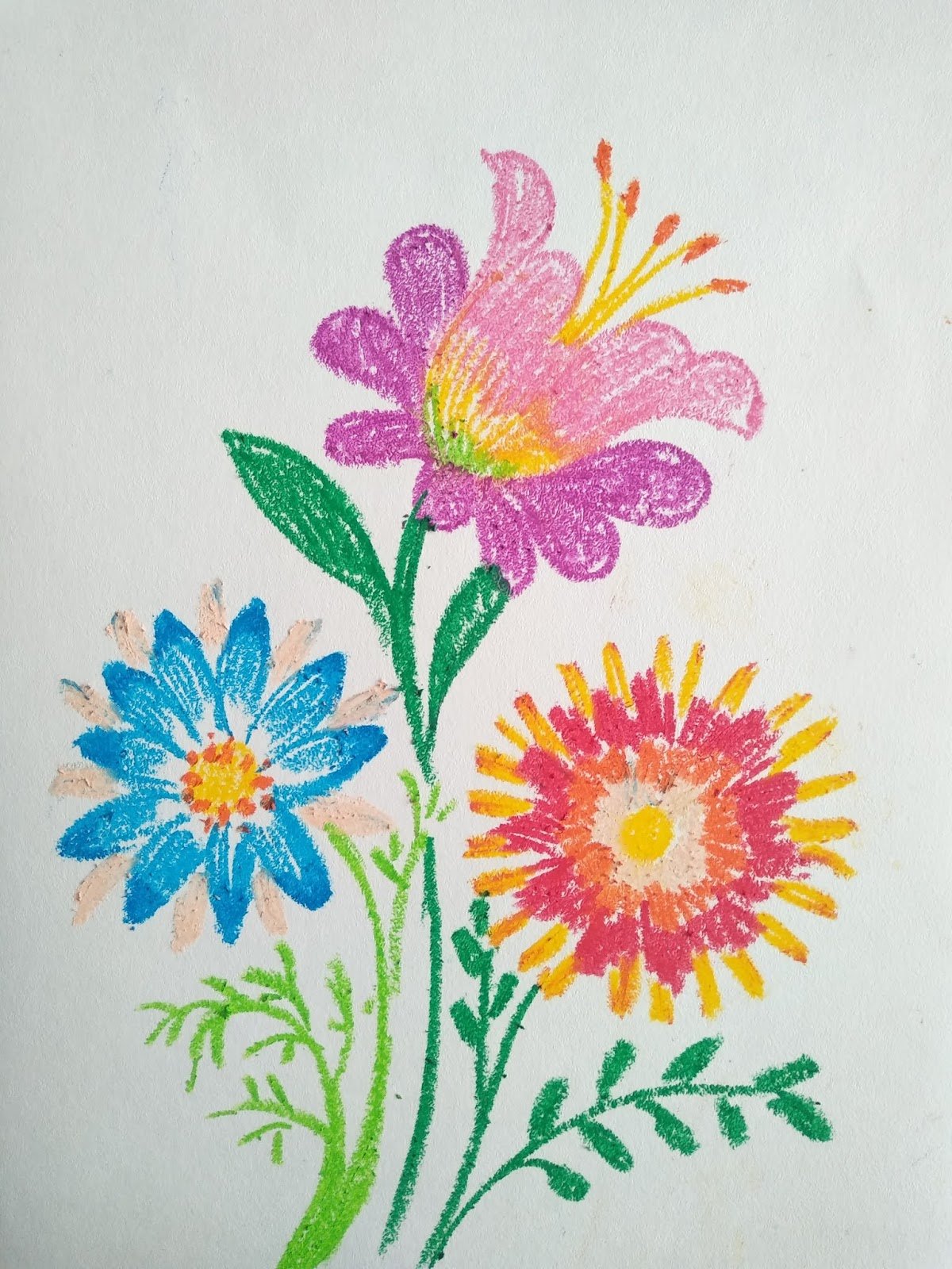 Фантастические цветы рисование старшая группа