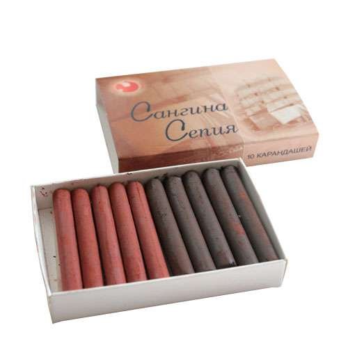 Сангина сепия уголь