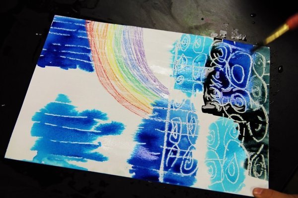 Восковые мелки рисунки