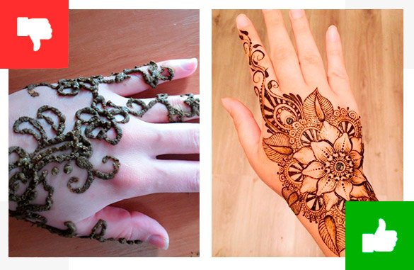 Временные Татуировки, нанесенные хной