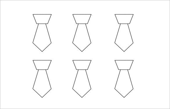 Шаблон галстука маленький