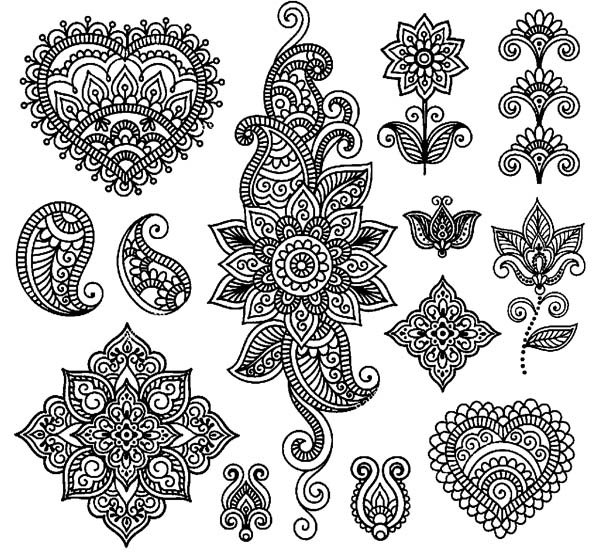 Мехенди эскизы