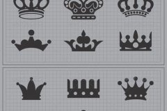 Тату корона легкая