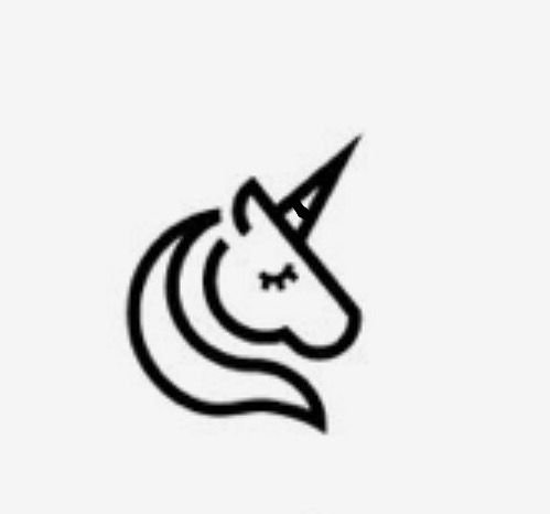 Тату хной Единорог