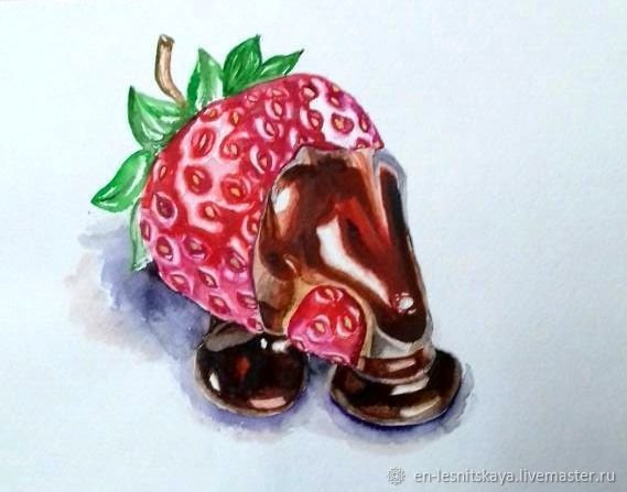 Клубника рисунок ручкой