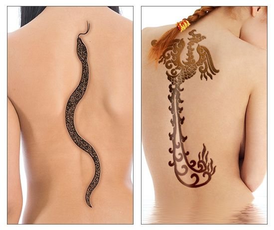 Змея по позвоночнику