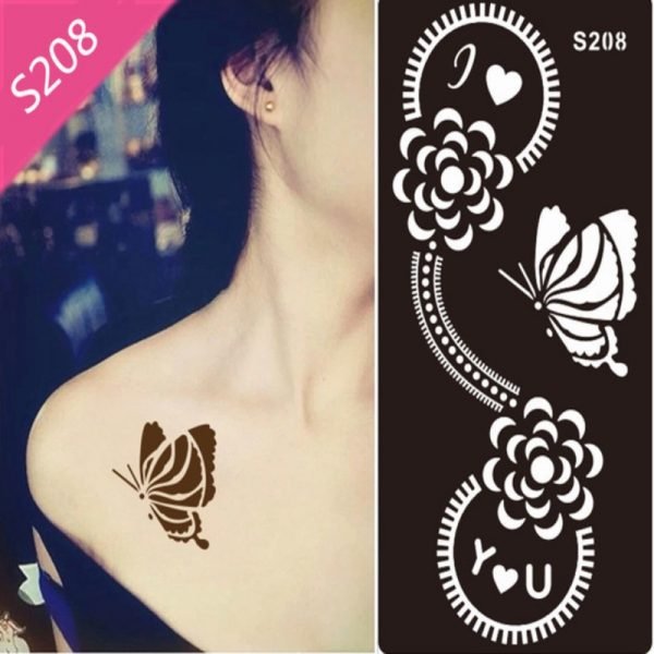 Трафарет для рисунка хной на теле