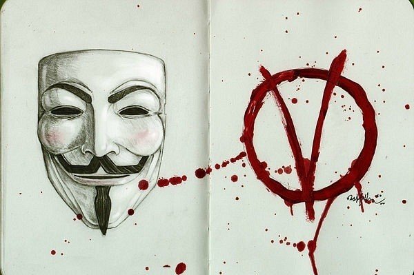 Маска вендетта эскиз