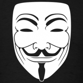 Разрисовка маски Анонимуса