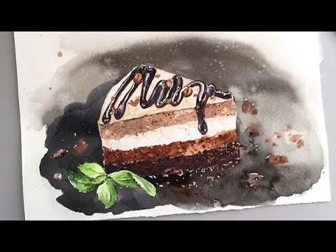 Кусок торта скетчинг