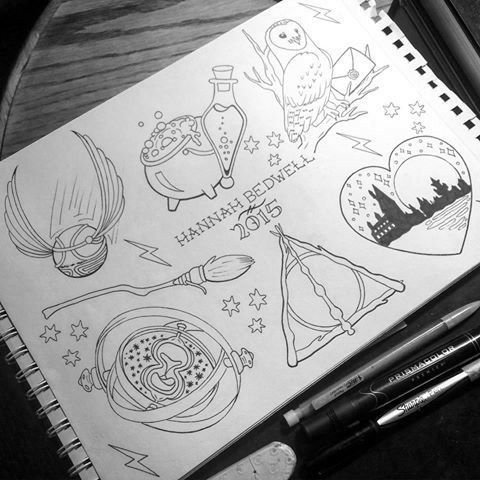 Гарри Поттер рисунки для скетчбука