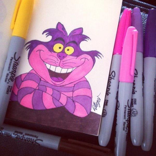 Диснеевские герои маркерами