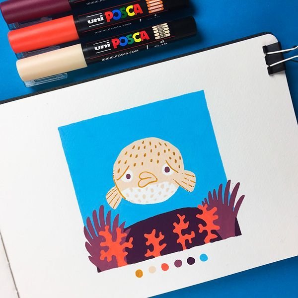 Рисунки маркерами Posca