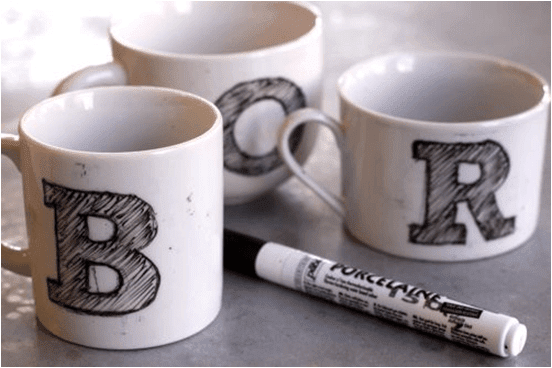 Надписи на кружки маркером