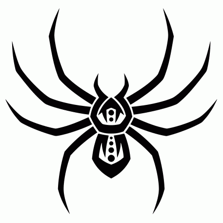 Трафарет тату паук