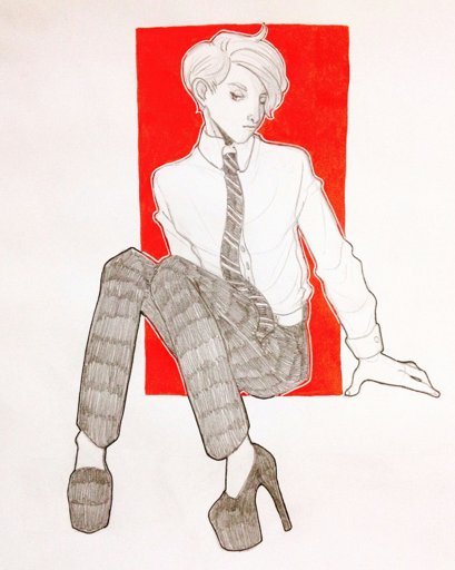 Драко Малфой скетч маркерами