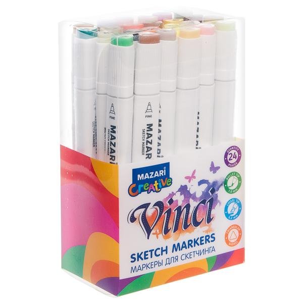 Маркеры для скетчинга "Mazari" 24цв./Vinci м-6017-24