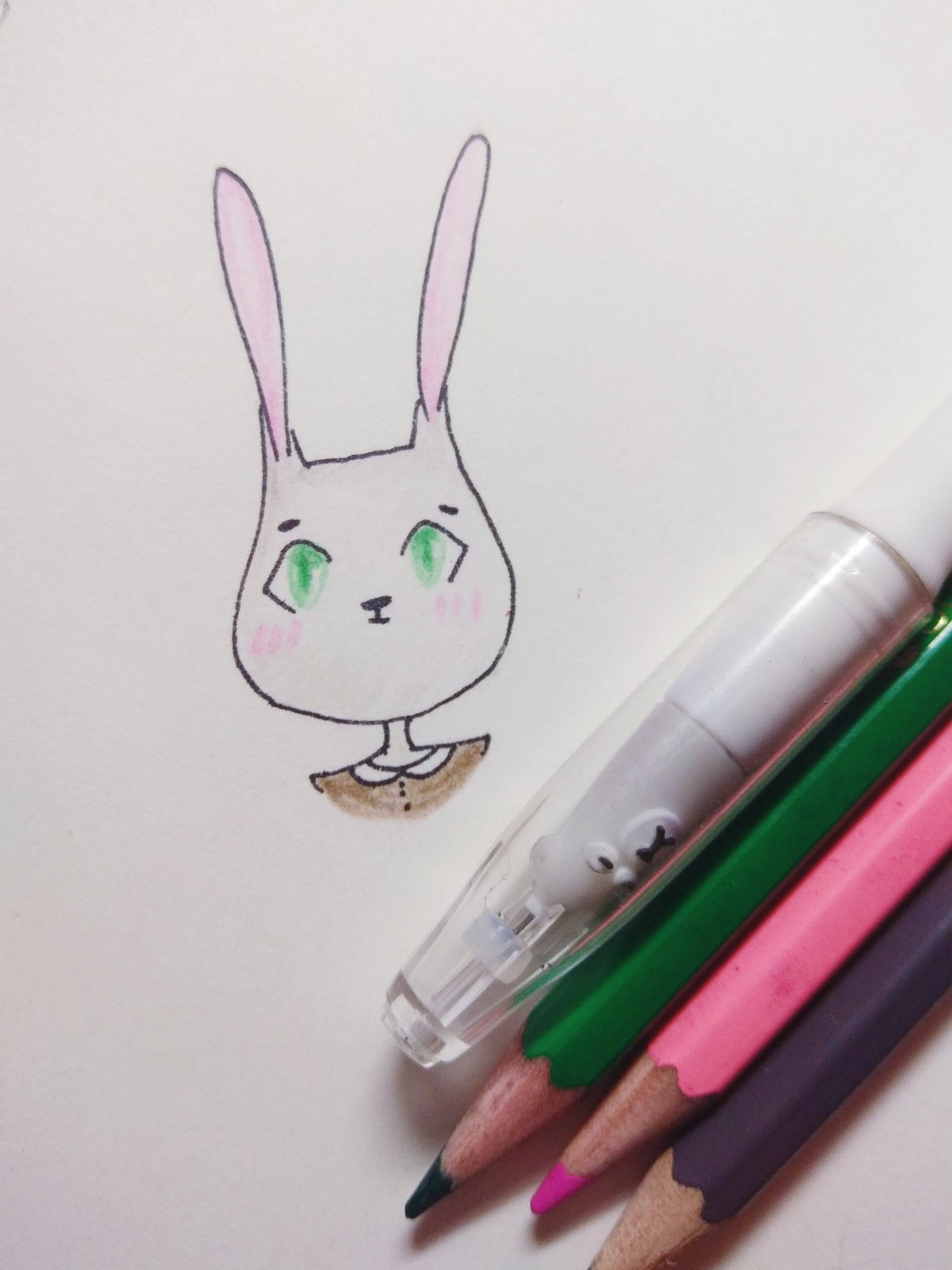 Заяц рисунок маркерами
