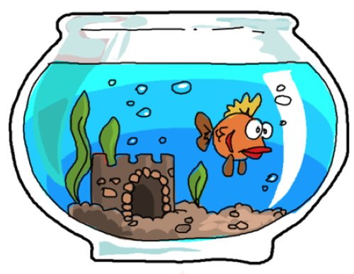 Аквариум с рыбками рисунок