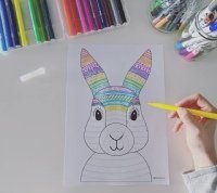 Зайчик фломастером