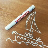 Маркер для стекла смываемый белый