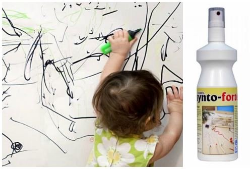 Средство для чистки обоев от ручки