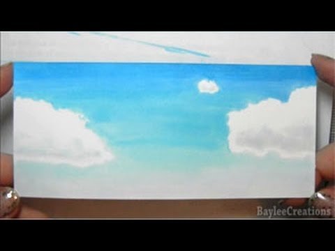 Облака рисунок маркерами