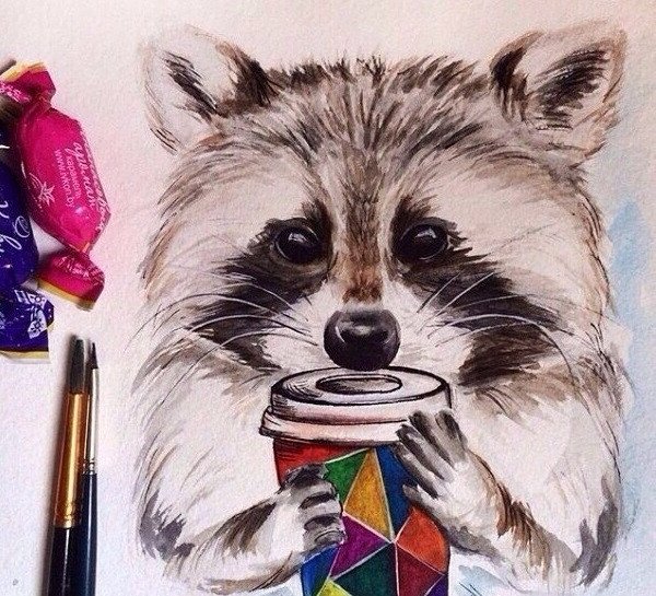 Енотик для срисовки